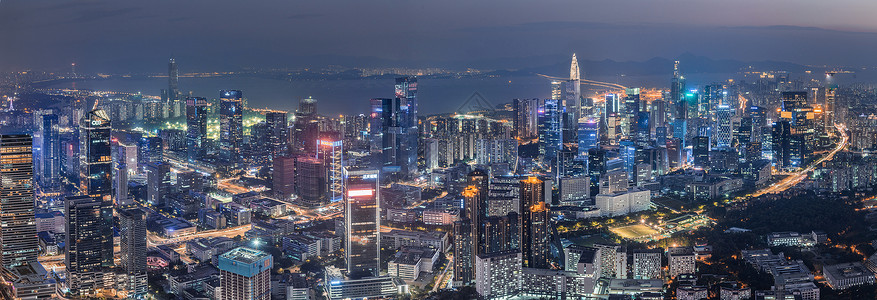 深圳南山建筑群夜景图片