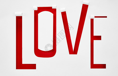 创意LOVE背景镂空素材图片