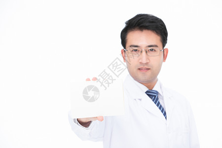 老中医生素材医生手拿着空白牌子警示语背景