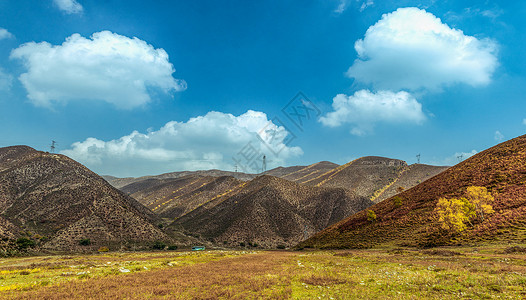 内蒙古大青山秋季景观背景图片