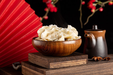 中国传图横版特写拍摄饺子背景