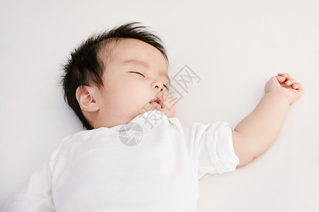 熟睡的婴儿宝宝背景图片