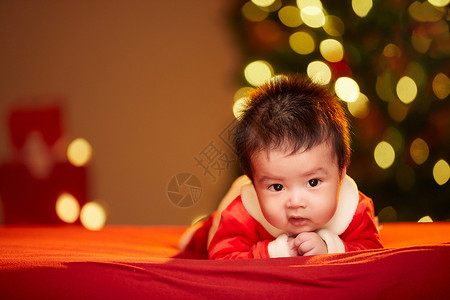 圣诞节与可爱圣诞宝宝图片