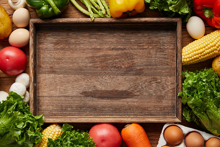 蔬菜木板美食素材背景素材背景
