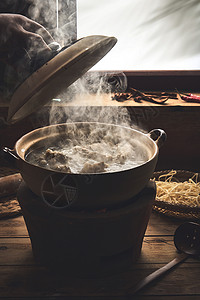 煲汤炖肉料清炖羊排背景