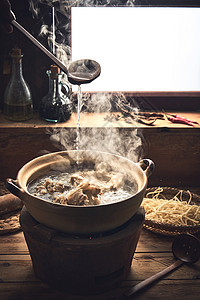 煲汤炖肉料清炖羊排背景