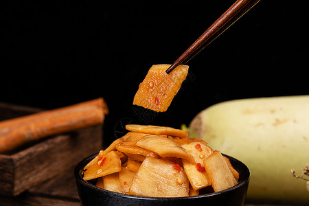 腌萝卜皮韩餐传统高清图片