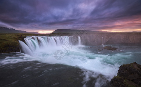 冰岛众神瀑布高清图片