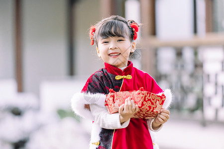 汉服中国风可爱儿童过新年图片
