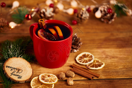 冬季圣诞养生热红酒高清图片