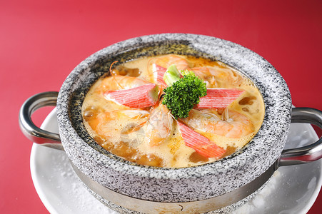 石锅海鲜   美食摄影图片