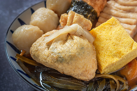关东煮虾丸海带串高清图片