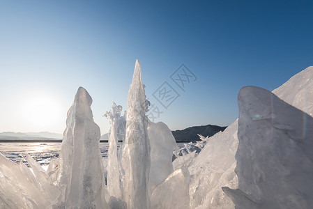 冬天冰雪风光背景图片