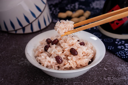 赤豆糯米饭美食红豆饭高清图片