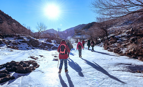 冬天野营内蒙古冬季户外野营背景