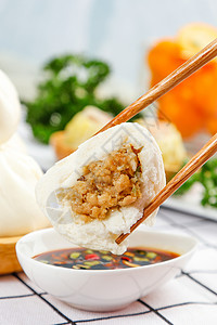 饺子蘸汁蘸汁包子背景