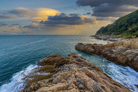 东西涌深圳溪涌海边背景