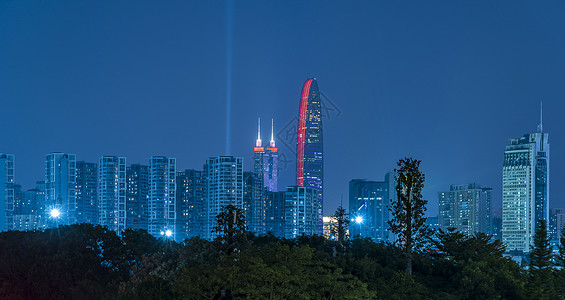 地王大夏夜景深圳建筑城市地王京基背景