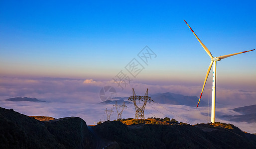 风能环保风能电力背景