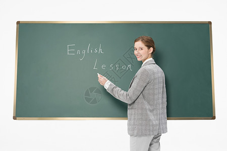 手指黑板的英语外教图片