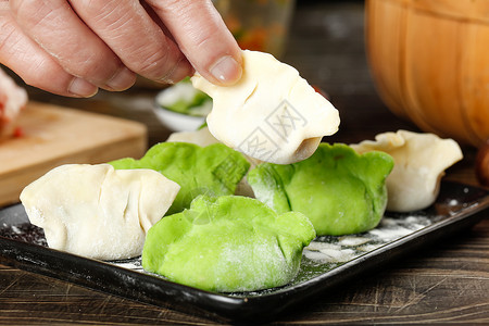 手工水饺习俗洋葱皮高清图片