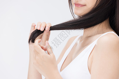 女性美发护发形象图片