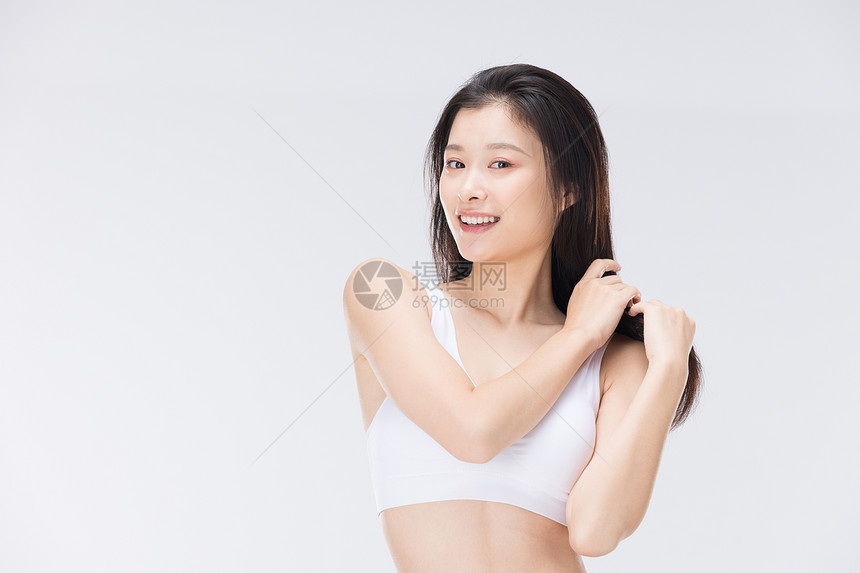 女性美发护发形象图片