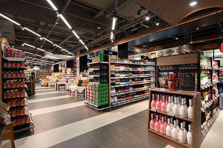 新年购物素材商场超市场景背景