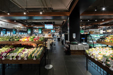 年货大行动商场超市场景背景