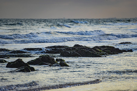 大海海面和海浪高清图片