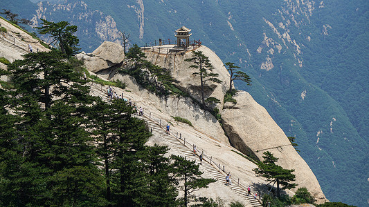 陕西华山毛笔字五岳之西岳陕西西安华山背景