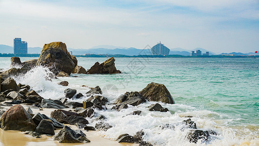 暖冬上市海南三亚蜈支洲岛风光背景