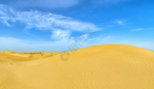 内蒙古库布其沙漠景观背景图片