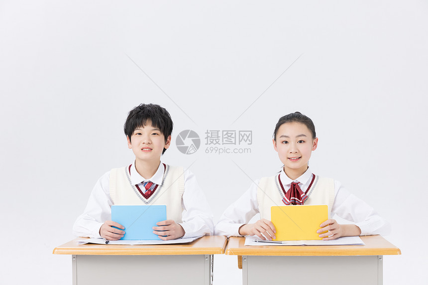 中学生学习形象图片