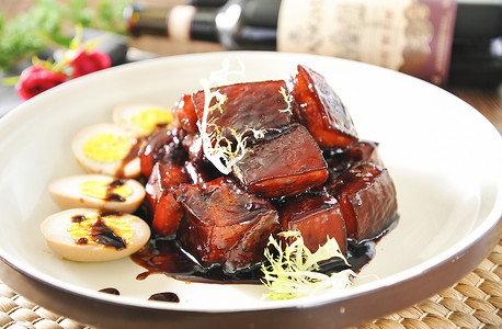 外婆的澎湖湾红烧肉  美食摄影背景