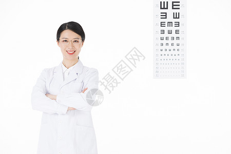 爱眼日眼科医生视力检测眼科医生形象背景