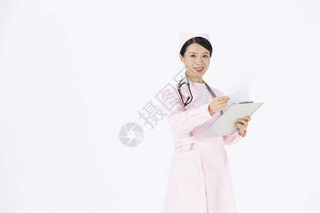 医护人员翻阅病历的护士图片