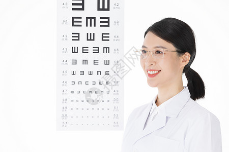 全国节能宣传周海报视力检测眼科医生形象背景