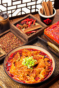中国风菜品水煮肉片图片