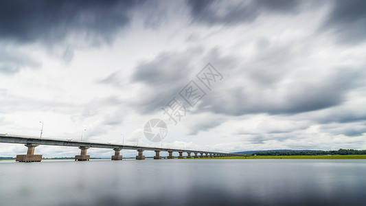 泰老湄公河跨河跨国大桥高清图片