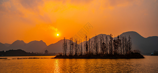 山河透明素材拍摄贵州山河日落日出唯美夕阳素材背景