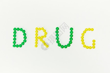 字母图形医疗药品创意字母DRUG图形背景