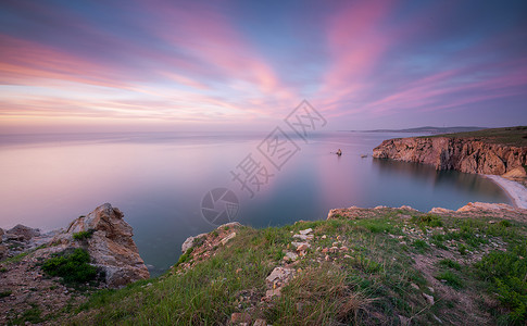 渤海湾大连海岸风光背景