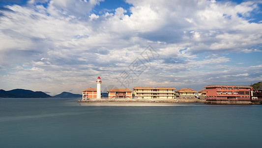 陵水分界洲岛海南陵水5A景区分界洲岛海岛渔人码头背景