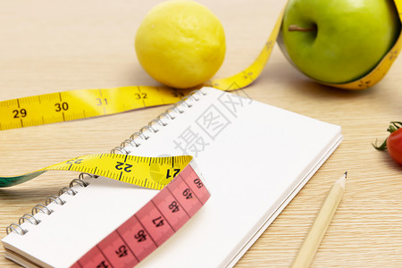测量食物健康饮食创意静物背景