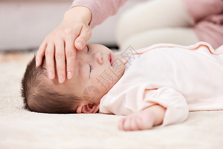 婴幼儿疾病发烧生病的婴儿宝宝背景