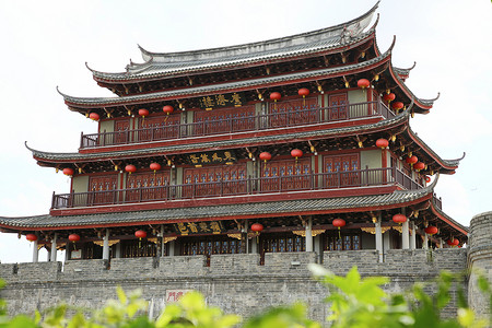 潮州地标建筑广济楼背景图片