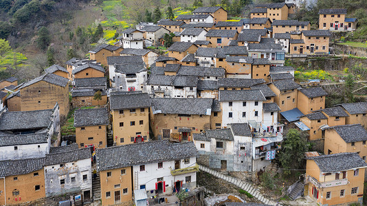 安徽黄山阳产土楼背景