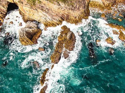 航拍深圳海边风光背景图片