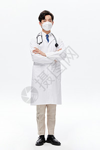 佩戴口罩的男性医生形象图片